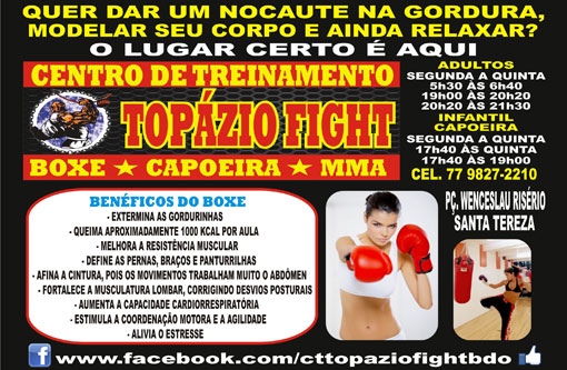 Agora em Brumado Centro de Treinamento de Artes Marciais Topázio Fight