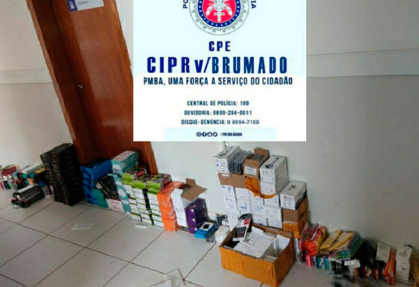 PRE apreende produtos eletroeletrônicos sem nota fiscal em Caetité