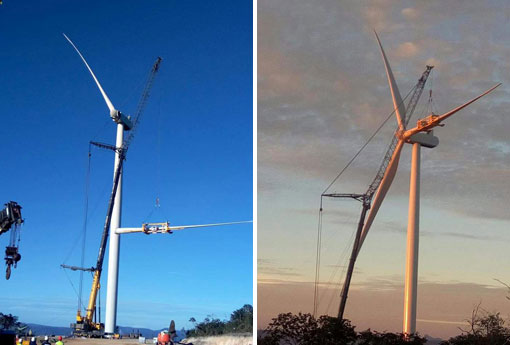 Parque Eólico Cristalândia: última torre foi instalada nessa quinta-feira (1º)