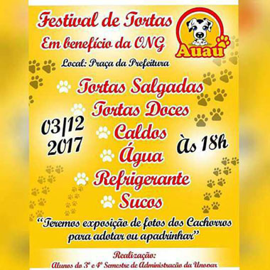 Brumado: alunos da Unopar promovem festival de tortas em prol da Ong Auau