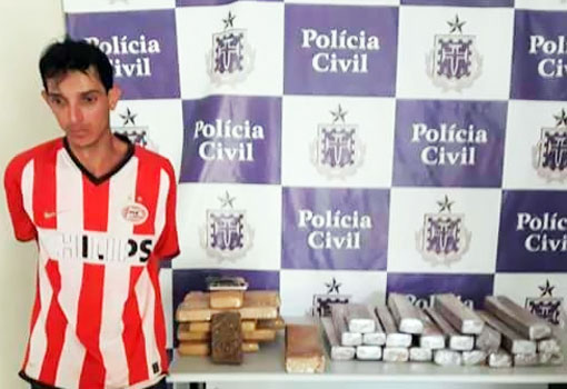 Caetiteense é preso em Santa Maria da Vitória com 36 kg de drogas enterradas em quintal