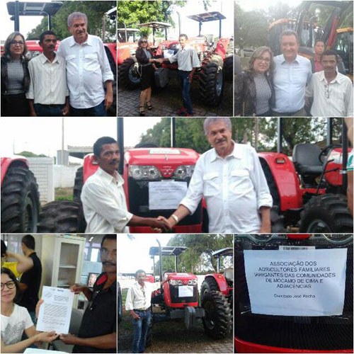 Vereadora Ilka Abreu, conquista para Associação de Fazenda Tibiraba trator agrícola