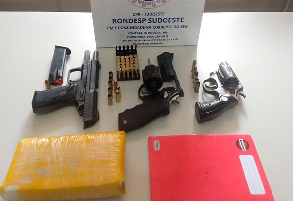 Rondesp Sudoeste encontra trio armado em Vitória da Conquista