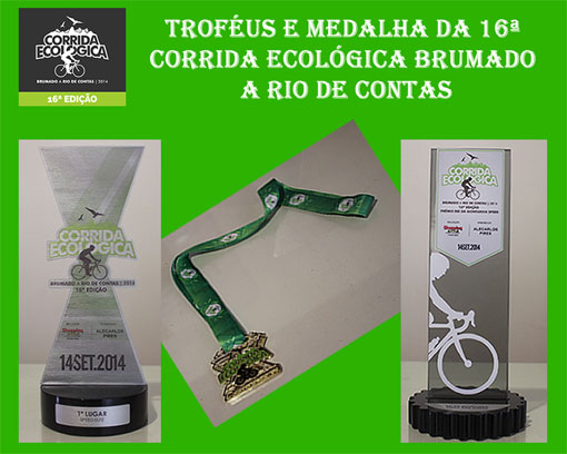 Corrida Ecológica Brumado a Rio de Contas: Organização divulga modelos de troféus e medalhas