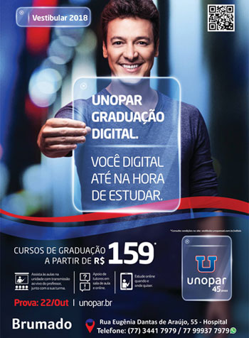 Brumado: Unopar abre inscrições para o vestibular 2018