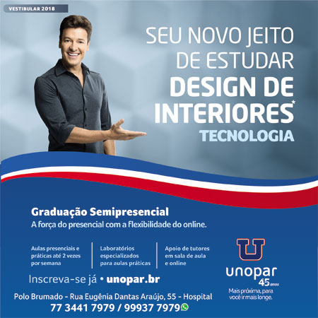 Brumado: UNOPAR abre vagas para curso de design de interiores
