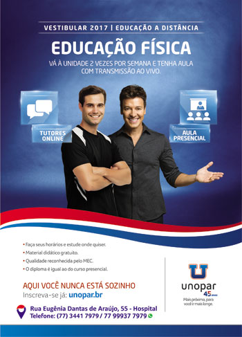 Brumado: Unopar abre vagas para nova turma de Educação Física