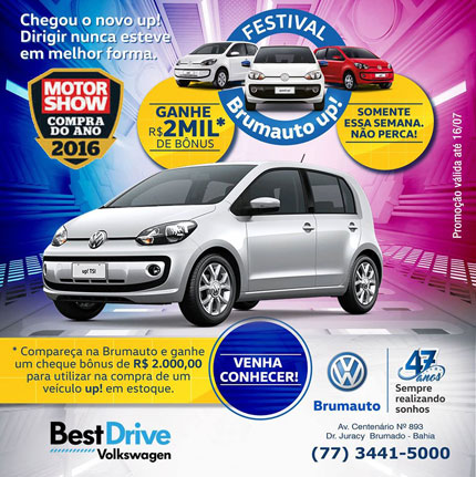 A Brumauto está com uma grande oferta para aquisição do up!