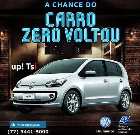 Brumauto: A chance do carro zero voltou!