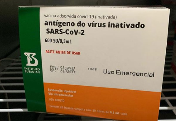 Butantan entrega hoje mais 2 milhões de doses de vacina CoronaVac