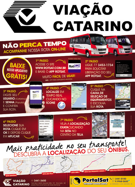 Brumado: baixe o aplicativo para acompanhar em tempo real as rotas dos ônibus da Viação Catarino