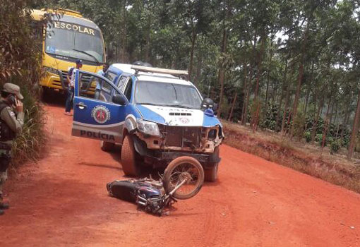 Motociclista morre após colisão frontal entre moto e viatura da 34ª CIPM em Ibicoara