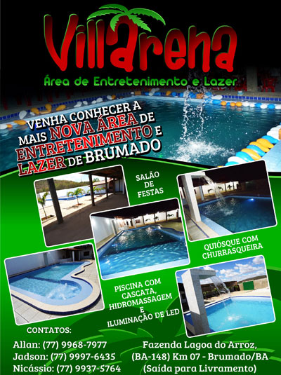 Em Brumado Villarena espaço para realização de eventos e confraternizações