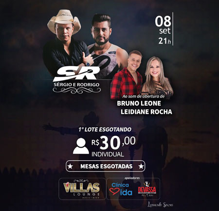 É nesta sexta (08) a 1ª edição do 'Villas Indoor', no Villas Lounge Music Beer