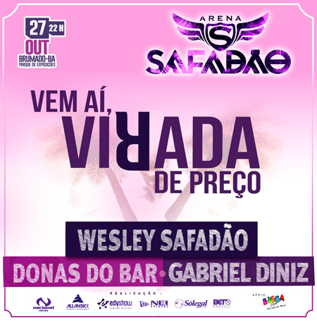 Brumado: adquira seu ingresso para a 'Arena Safadão', antes da virada de preço 