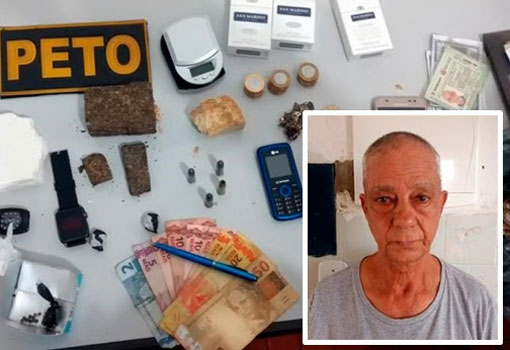 'Vovô do Tráfico' é preso em Caetité com grande quantidade de drogas 