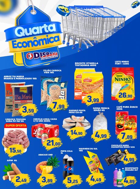 Confira as ofertas da Quarta Econômica do Disbahia Supermercado