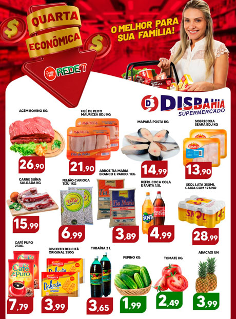 Confira as ofertas da Quarta Econômica do Disbahia Supermercado