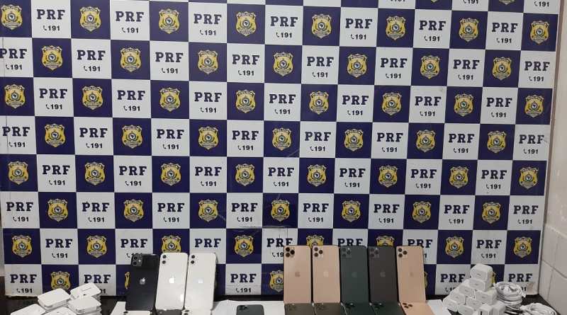 Carga de celulares de última geração avaliada em mais de 150.000 reais é apreendida pela PRF na BR 116, em Feira de Santana