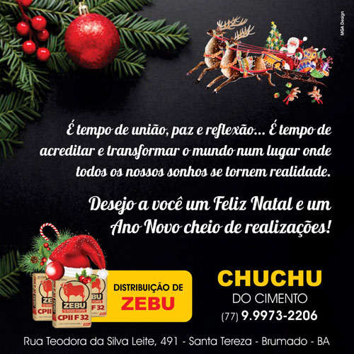 Chuchu do Cimento deseja a todos um Feliz Natal