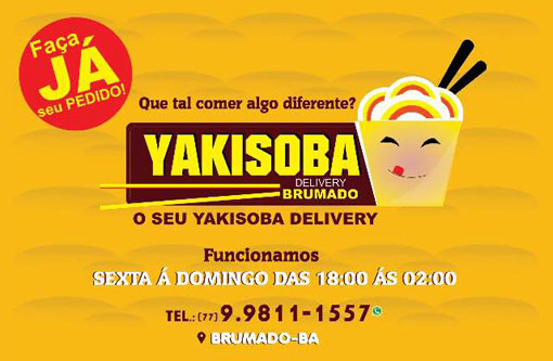 Será inaugurado nesta sexta (04) o Yakisoba Delivery Brumado